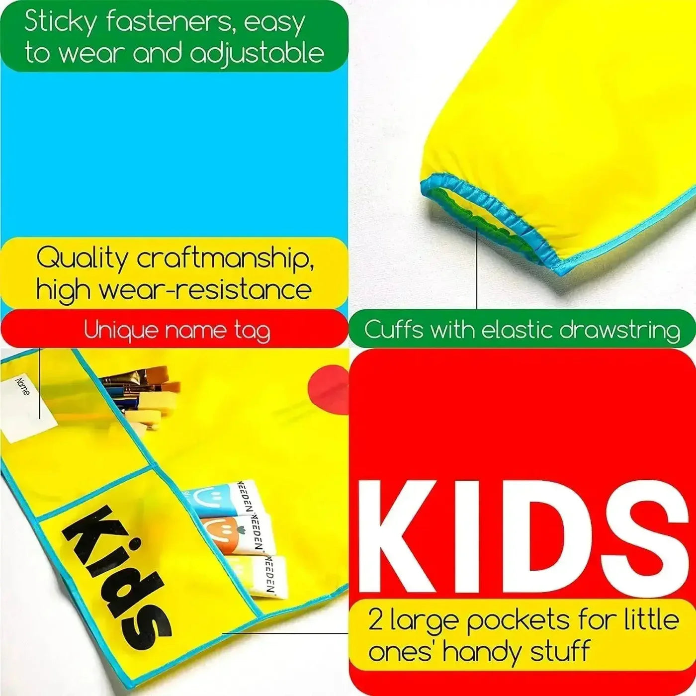 MEEDEN Kids Art Smocks, 3-7 years age