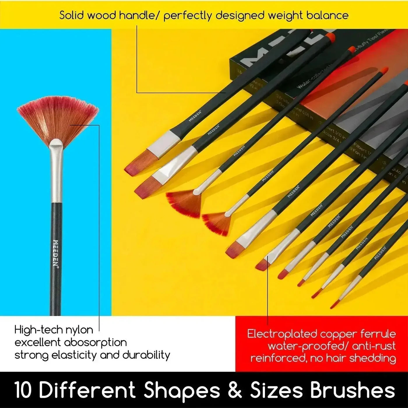 MEEDEN Acrylic Painting Set with Fluid Paint 33 pieces