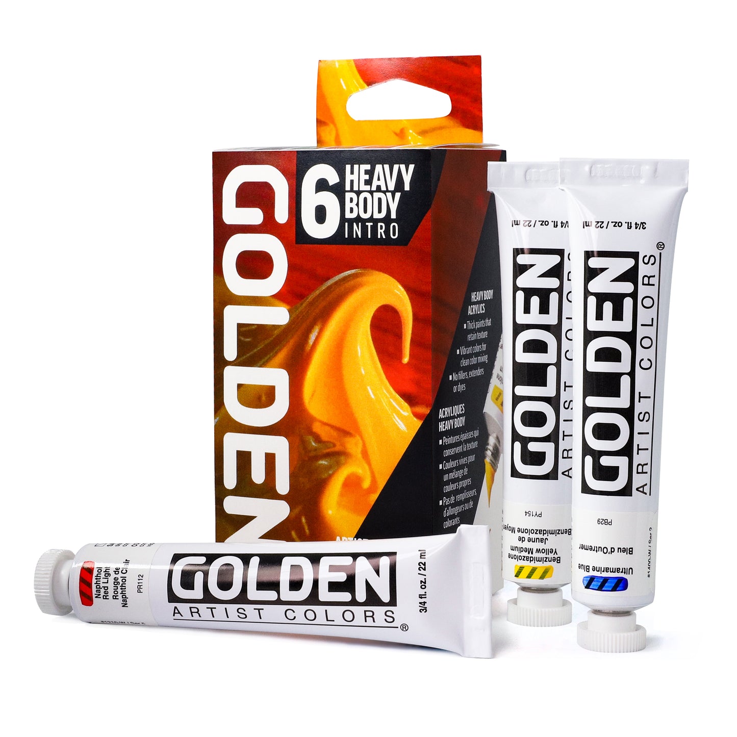 GOLDEN ACRYLIC PAINT Heavy Body Intro Set