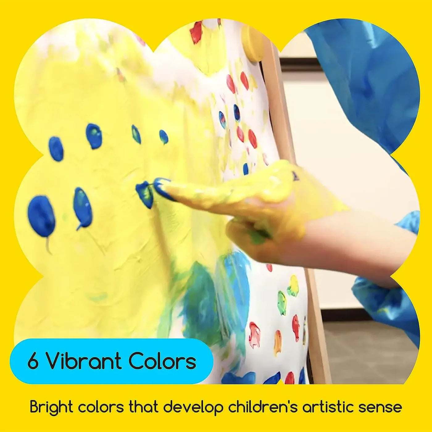 MEEDEN Finger Paints for Kids Baby 3+ Age 2 fl.oz 6 Colors