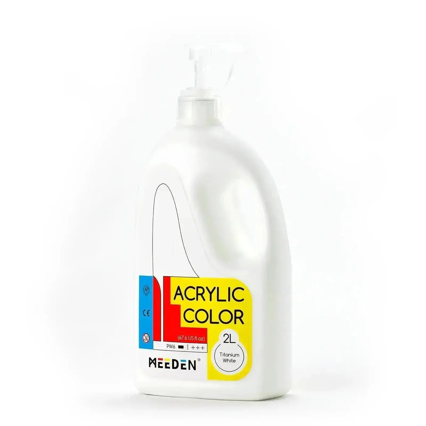 MEEDEN Acrylic Paint with Pump Lid, 1/2 Gallon / 2L / 67.6 oz