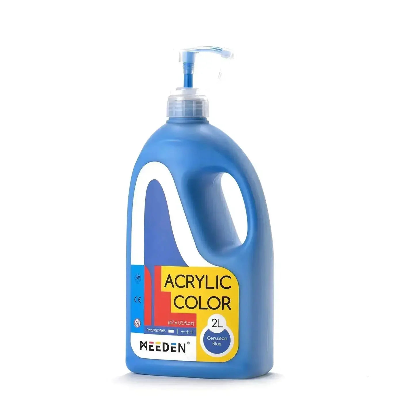 MEEDEN Acrylic Paint with Pump Lid, 1/2 Gallon / 2L / 67.6 oz