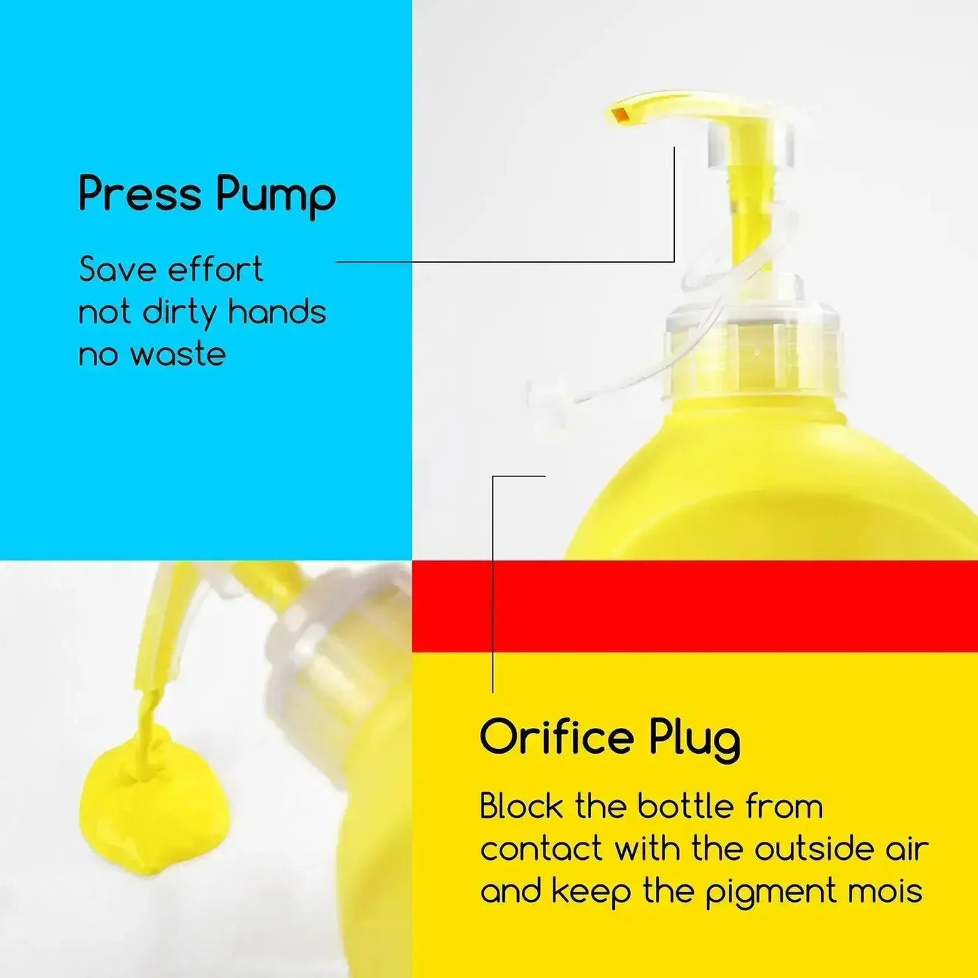 MEEDEN Lemon Yellow Acrylic Paint with Pump Lid, 1/2 Gallon / 2L / 67.6 oz