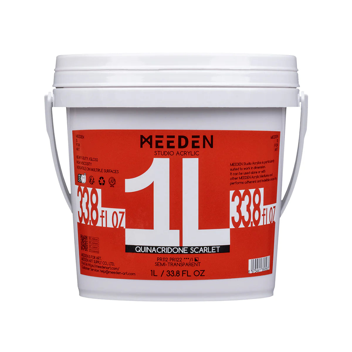 MEEDEN Studio Acrylic Paint-Chrome Green Hue, 1L / 33.8 oz
