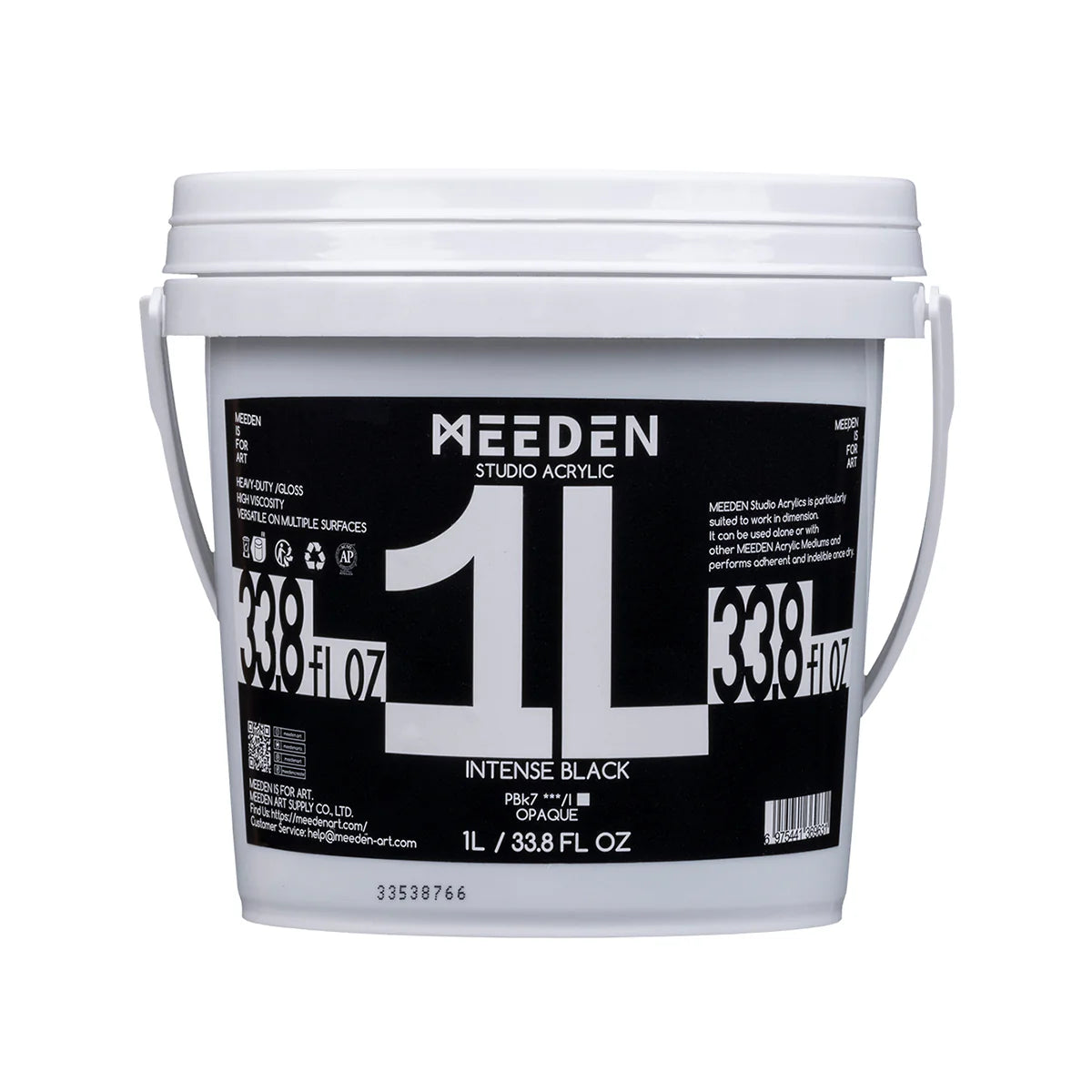 MEEDEN Studio Acrylic Paint-Chrome Green Hue, 1L / 33.8 oz