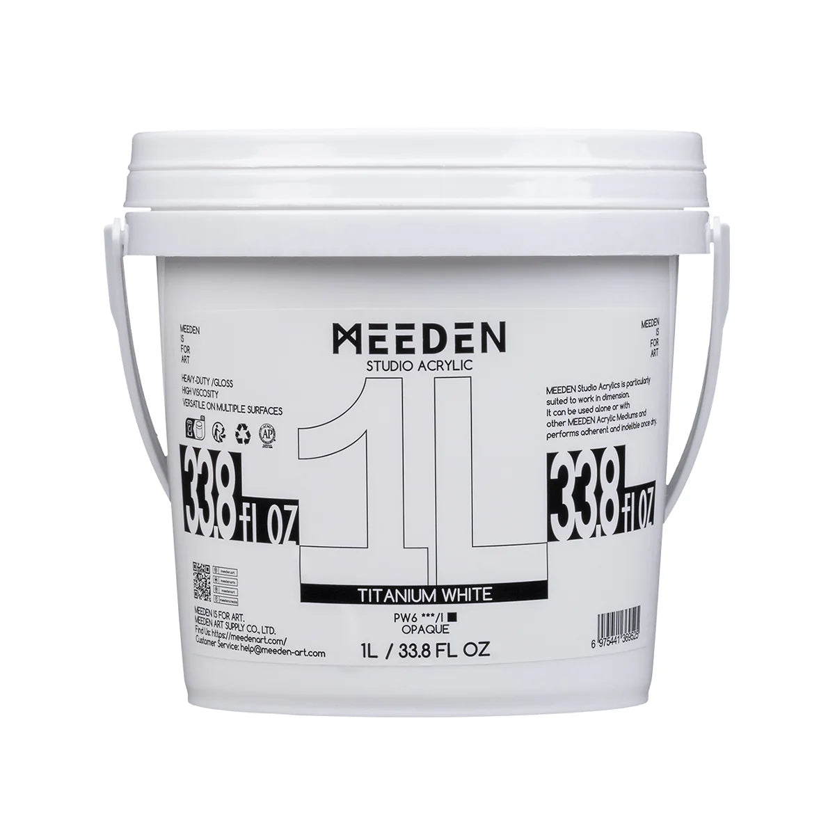 MEEDEN Studio Acrylic Paint-Chrome Green Hue, 1L / 33.8 oz