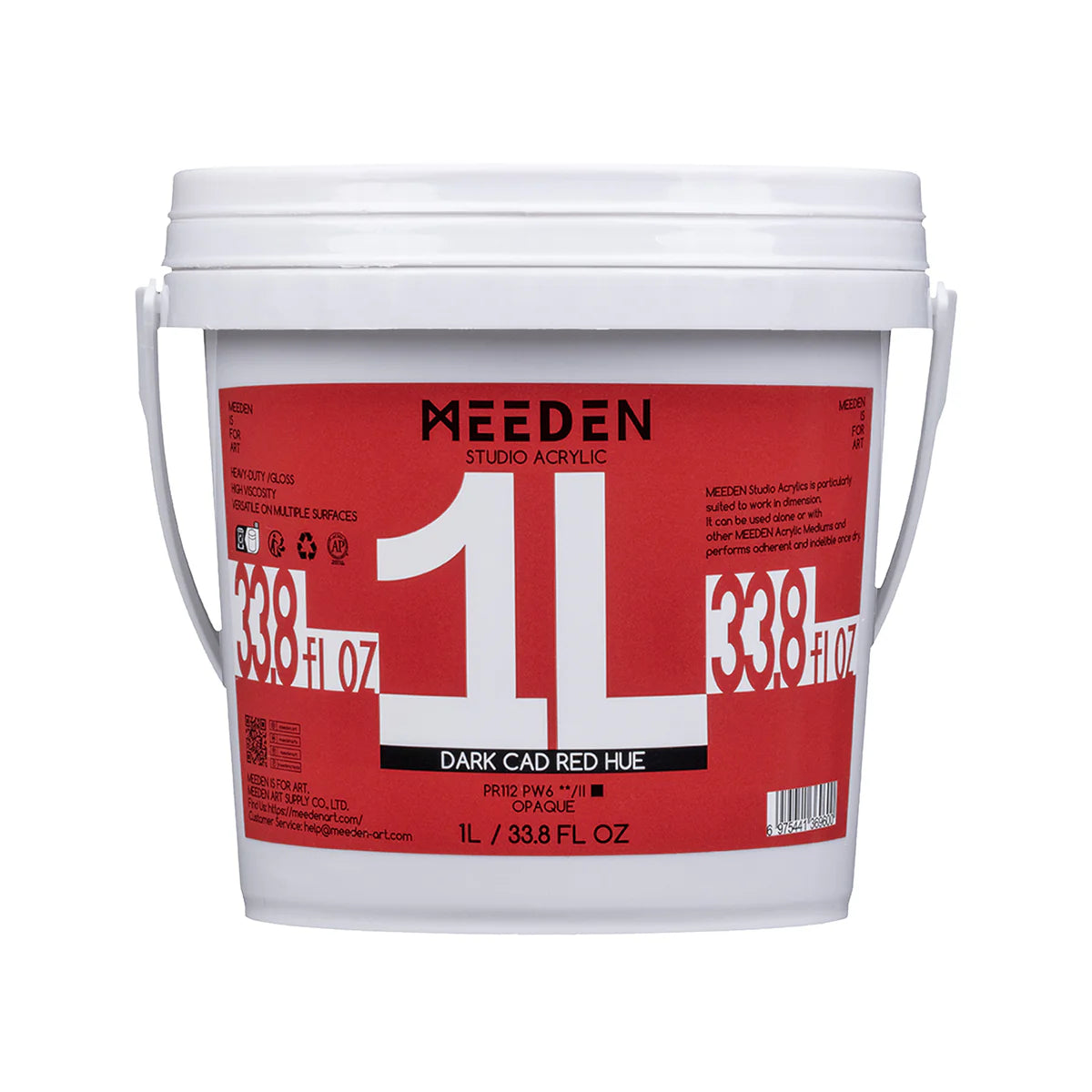 MEEDEN Studio Acrylic Paint-Chrome Green Hue, 1L / 33.8 oz
