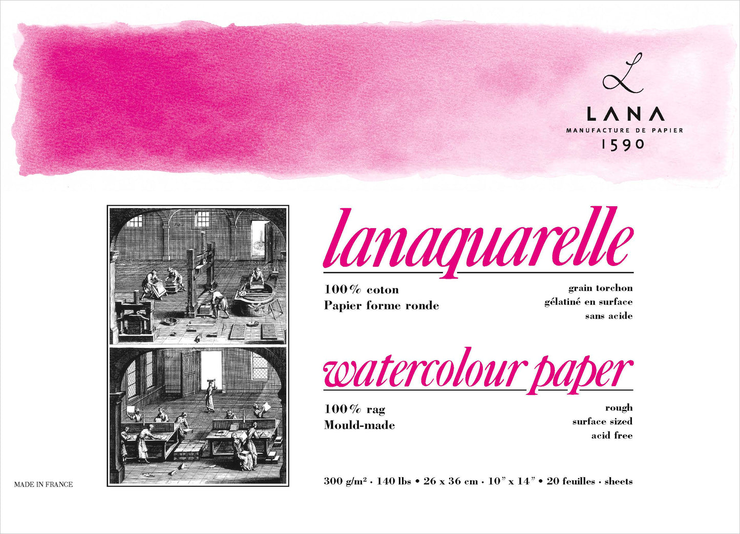 HAHNEMUHLE Lanaquarelle Block 300 gsm 20 Sheets
