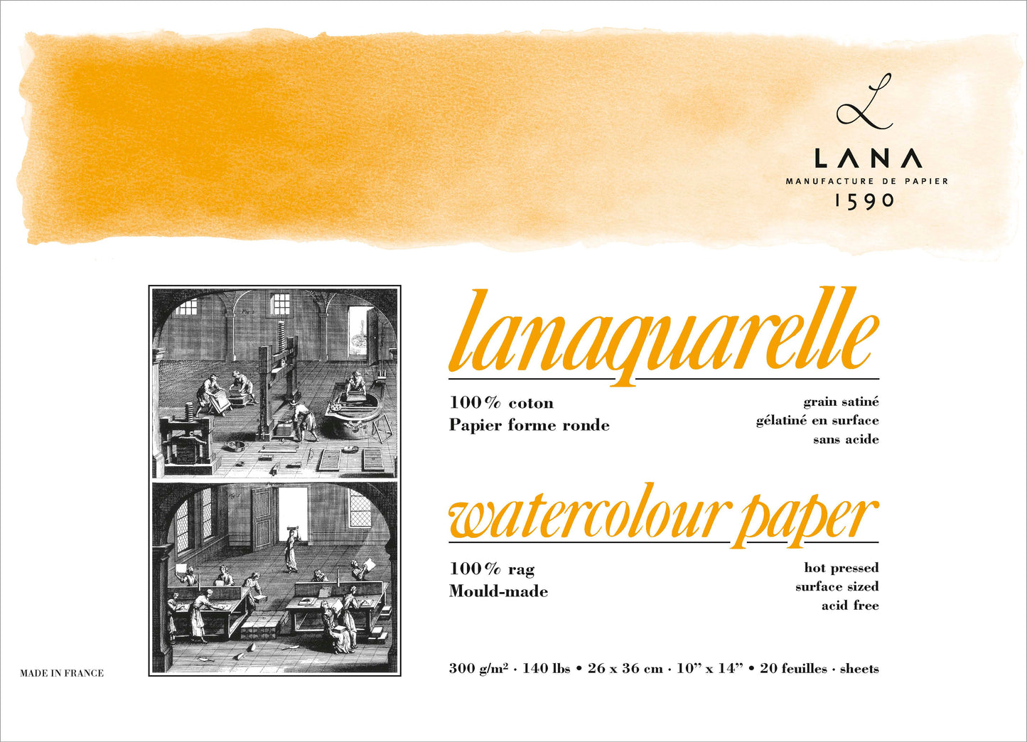 HAHNEMUHLE Lanaquarelle Block 300 gsm 20 Sheets