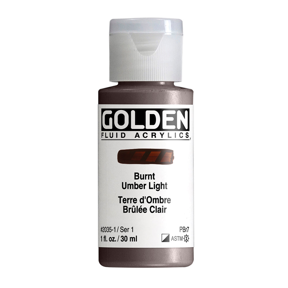 GOLDEN FLUID ACRYLIC Burnt Umber Light