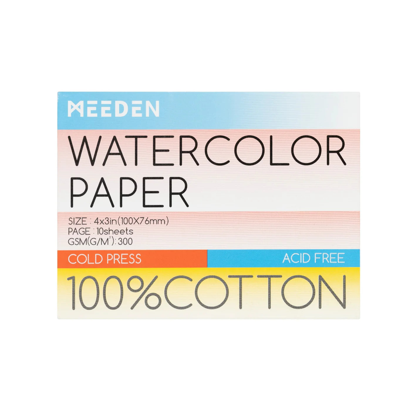 MEEDEN Watercolor Paper Pad 20 Sheets Cold Pressed