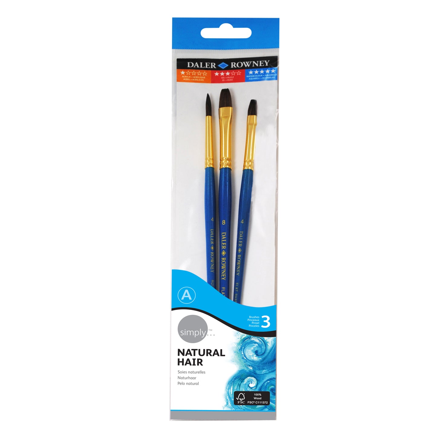 Simply Watercolor Brush Sets, Natural Hair