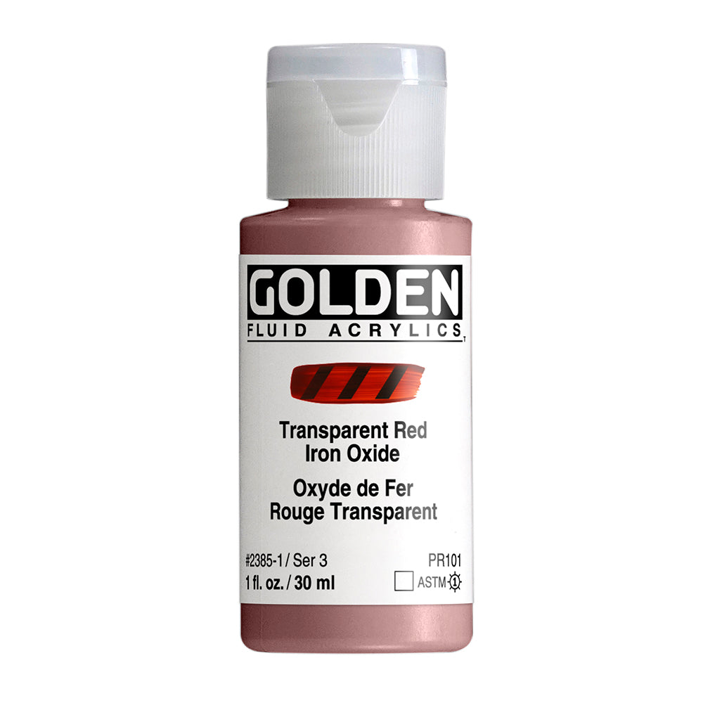 GOLDEN FLUID ACRYLIC Transparent Red Iron Oxide
