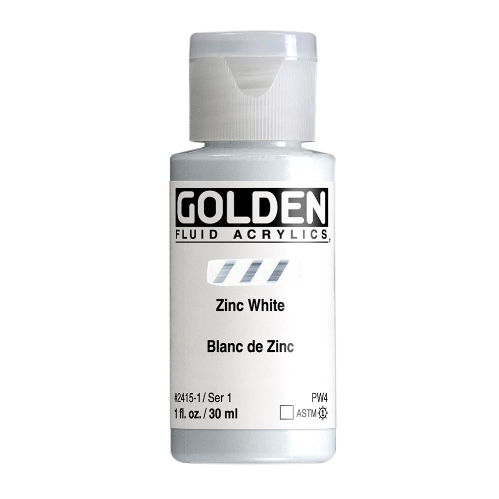 GOLDEN FLUID ACRYLIC Zinc White