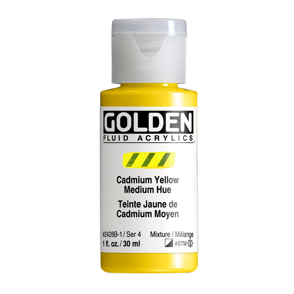 GOLDEN FLUID ACRYLIC Cadmium Yellow Medium Hue