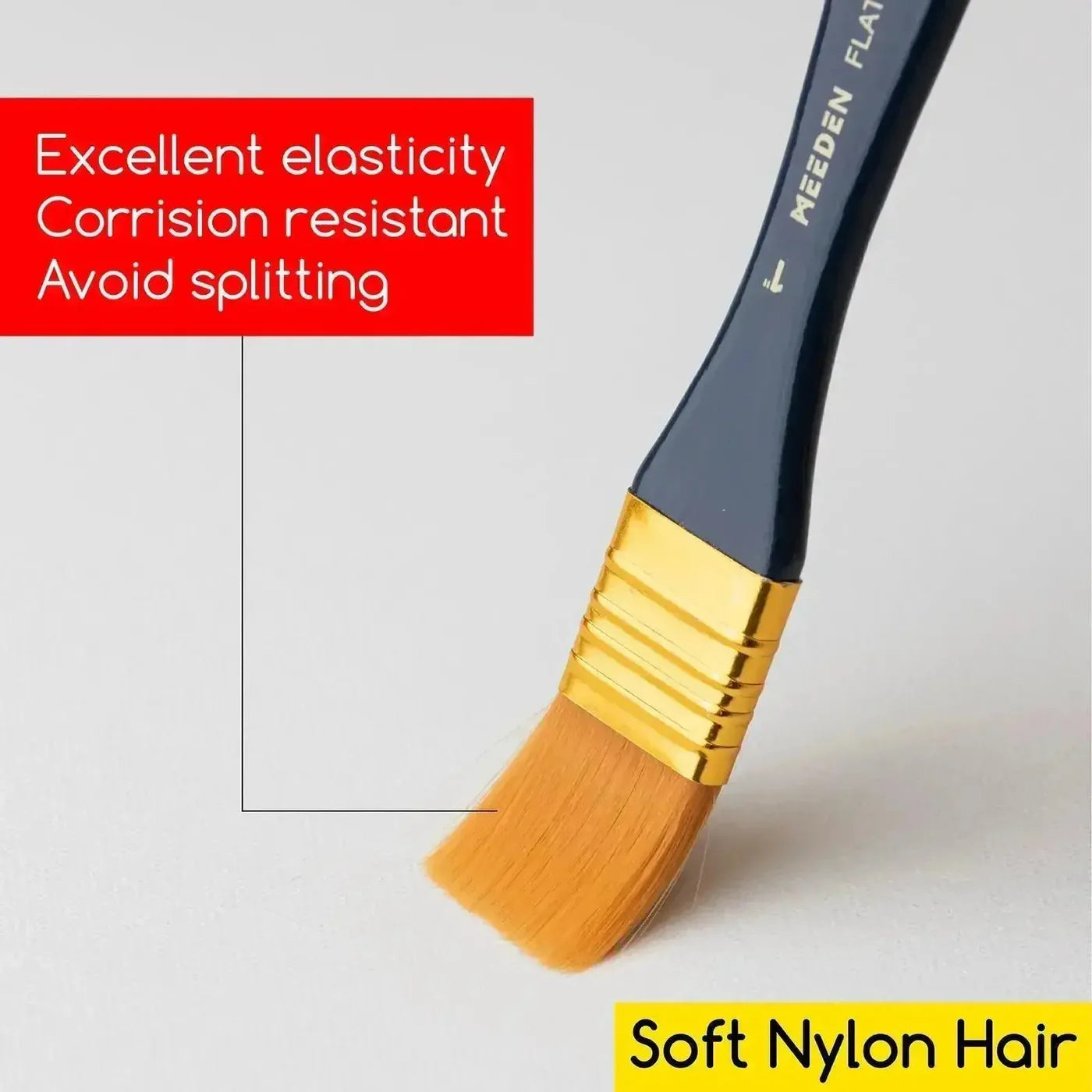 MEEDEN Acrylic Paint Brushes Set of 10 Pcs