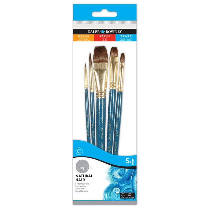 Simply Watercolor Brush Sets, Natural Hair