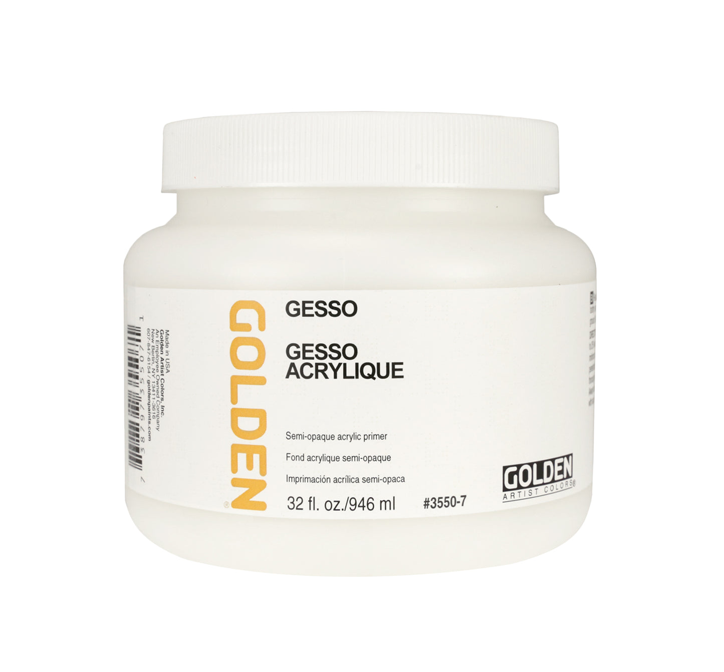 ACRYLIC GESSO&GROUND GOLDEN white Gesso 946ml
