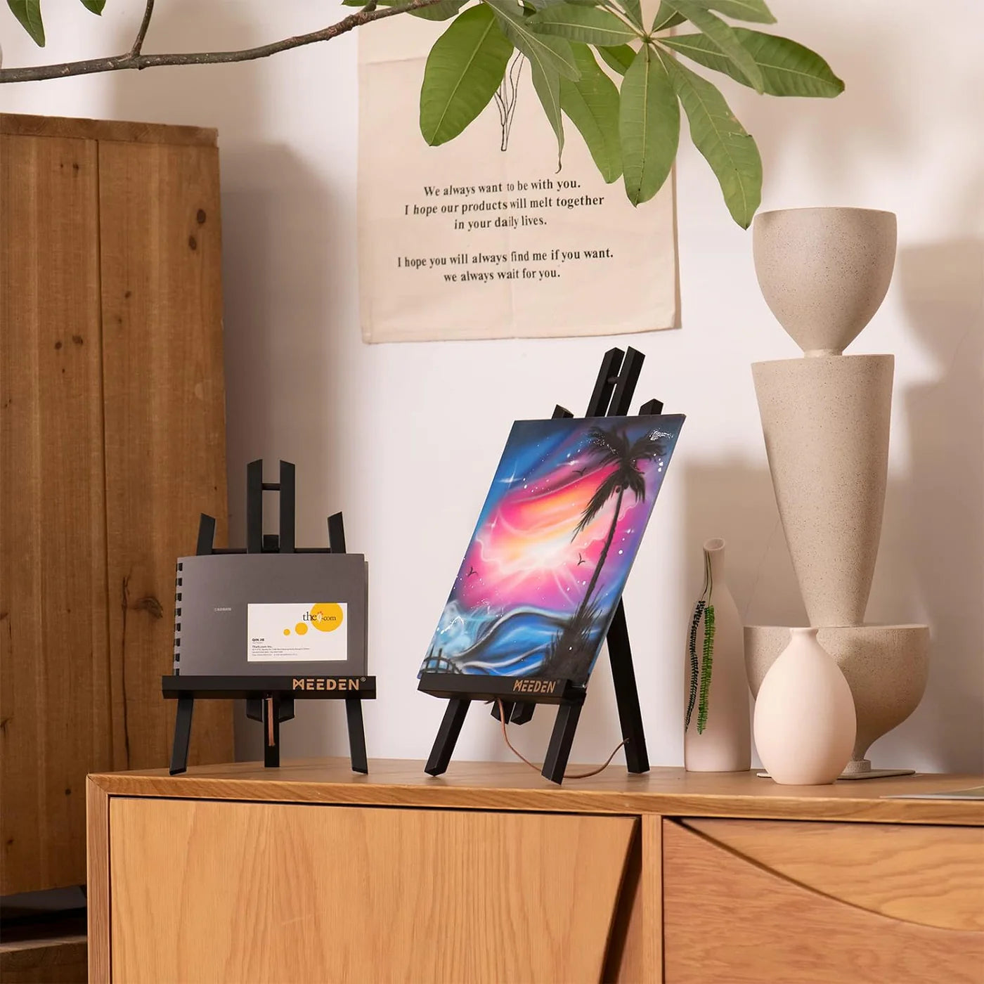 MEEDEN A-Frame Tabletop Display Easel, 16'' Black