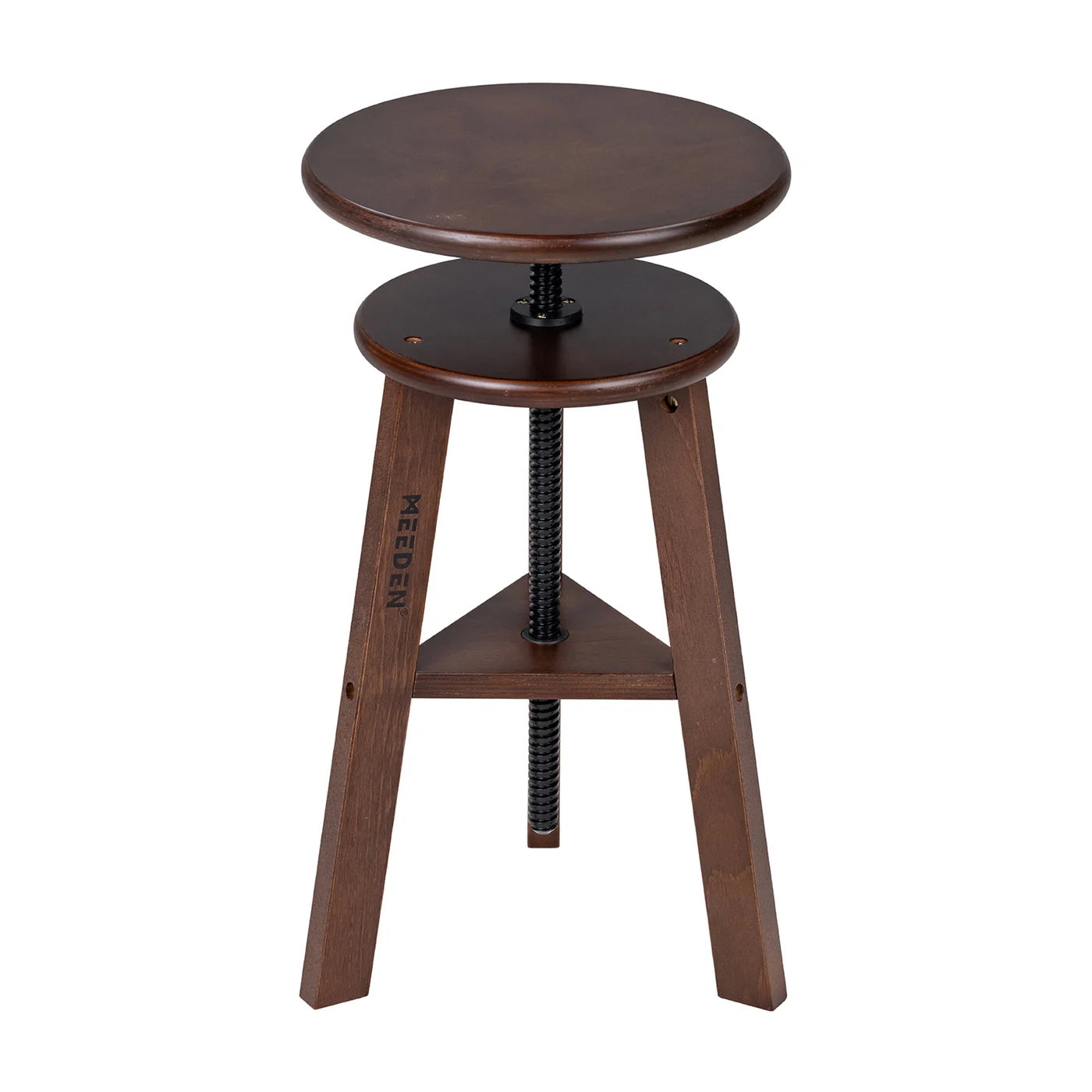 MEEDEN Wooden Drafting Stool with Adjustable Height-Walnut-G-005