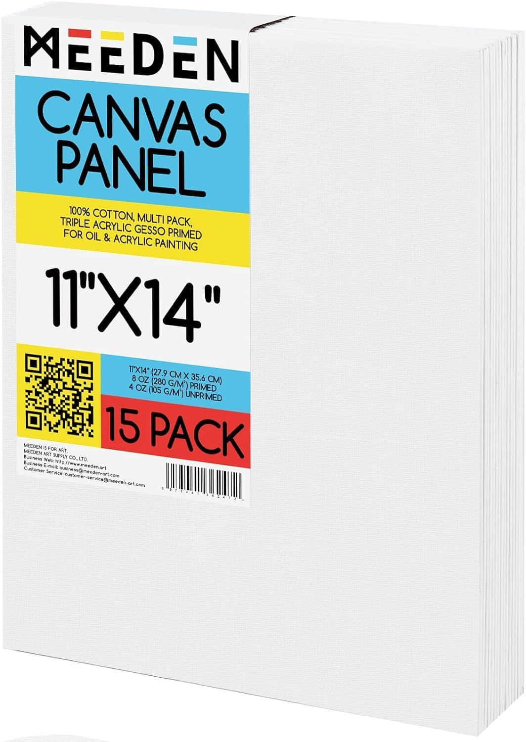 Meeden Canvas Panel 100% Cotton Canvas Gesso Primed Acid Free