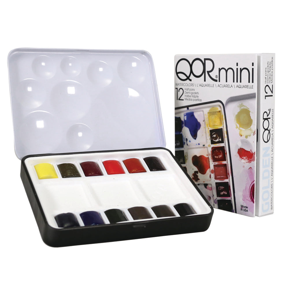 QoR Artist watercolor Mini Half Pan Set 12col