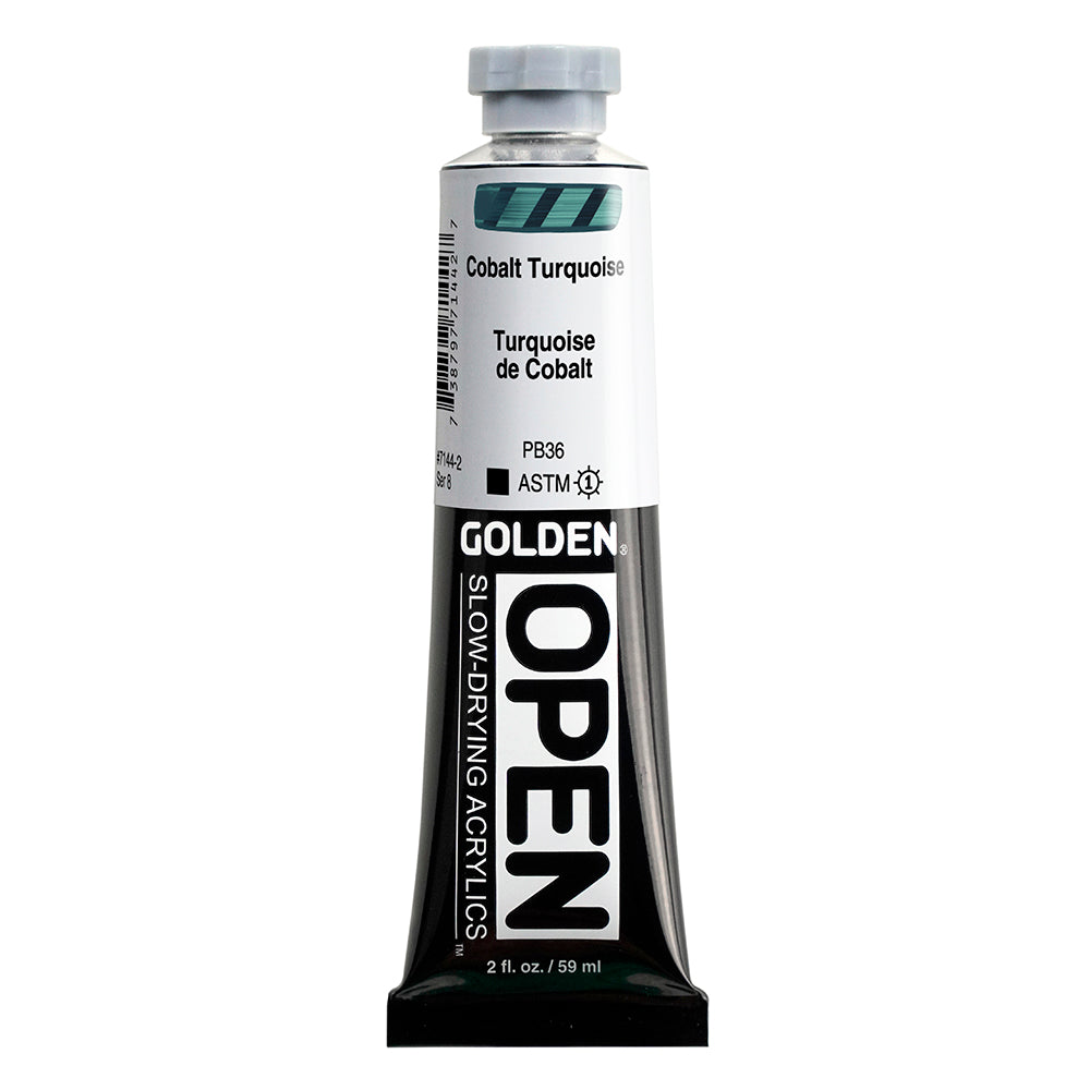 GOLDEN OPEN ACRYLIC Cobalt Turquoise