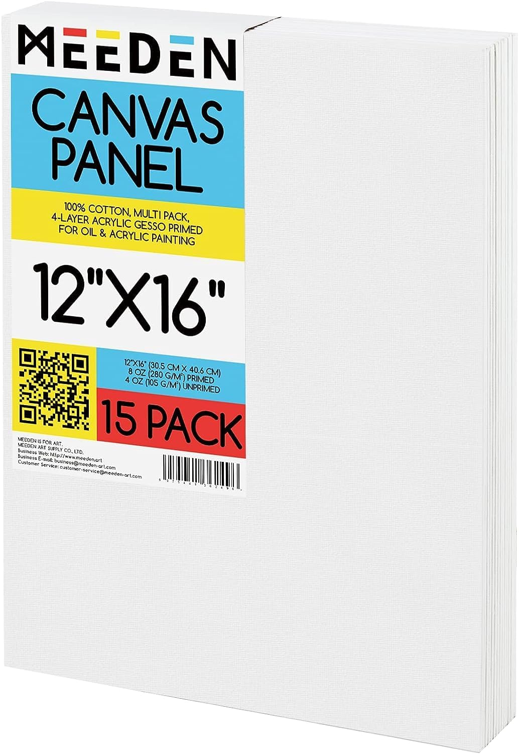 Meeden Canvas Panel 100% Cotton Canvas Gesso Primed Acid Free
