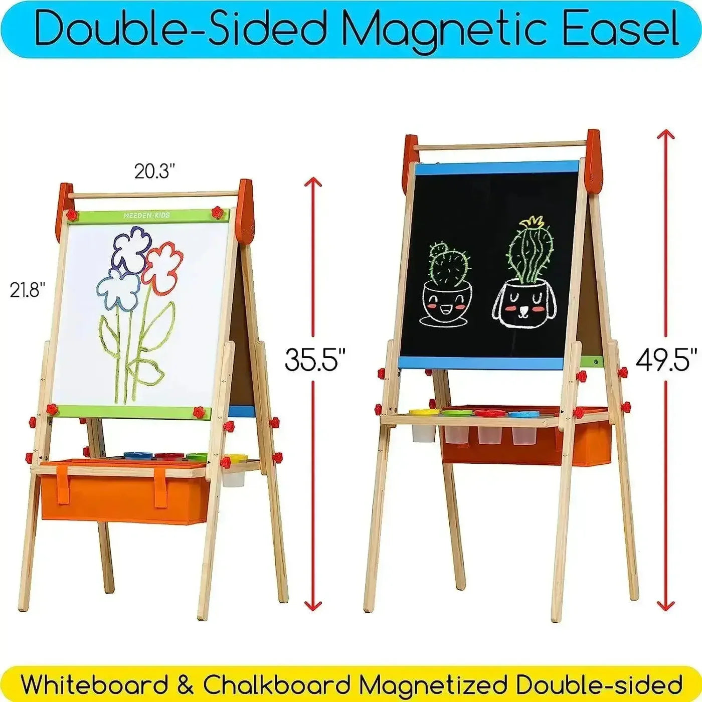 MEEDEN Double Sided Art Easel Set for Kids