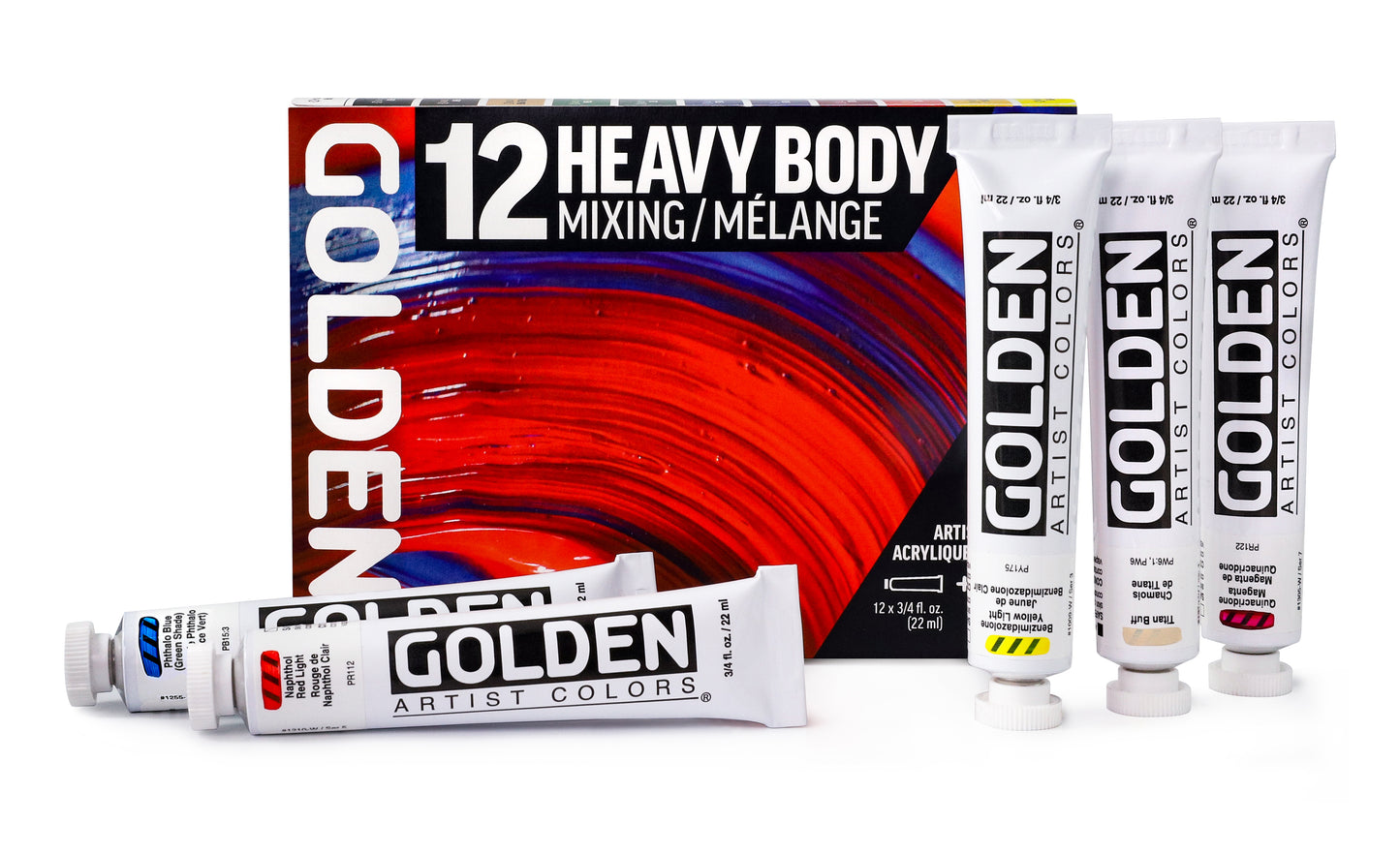GOLDEN ACRYLIC PAINT Heavy Body Mixing Set