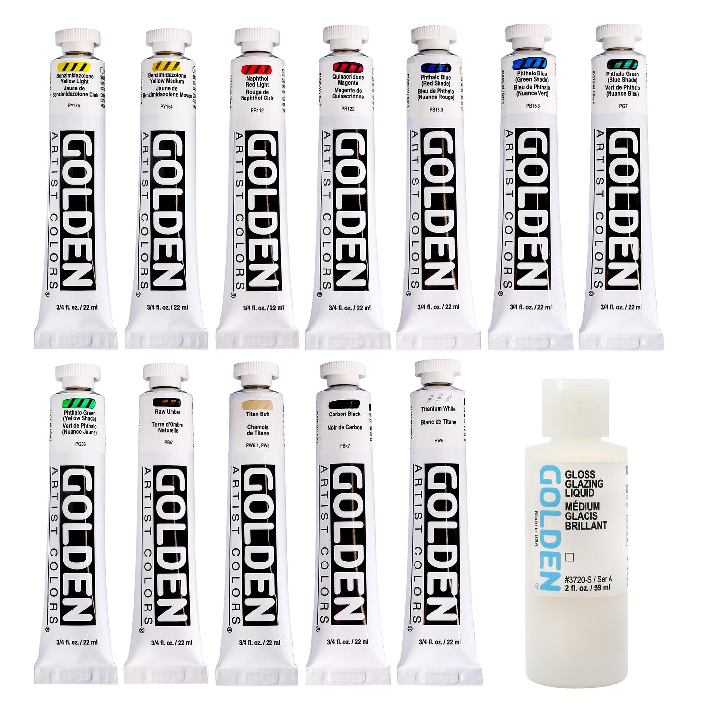 GOLDEN ACRYLIC PAINT Heavy Body Mixing Set