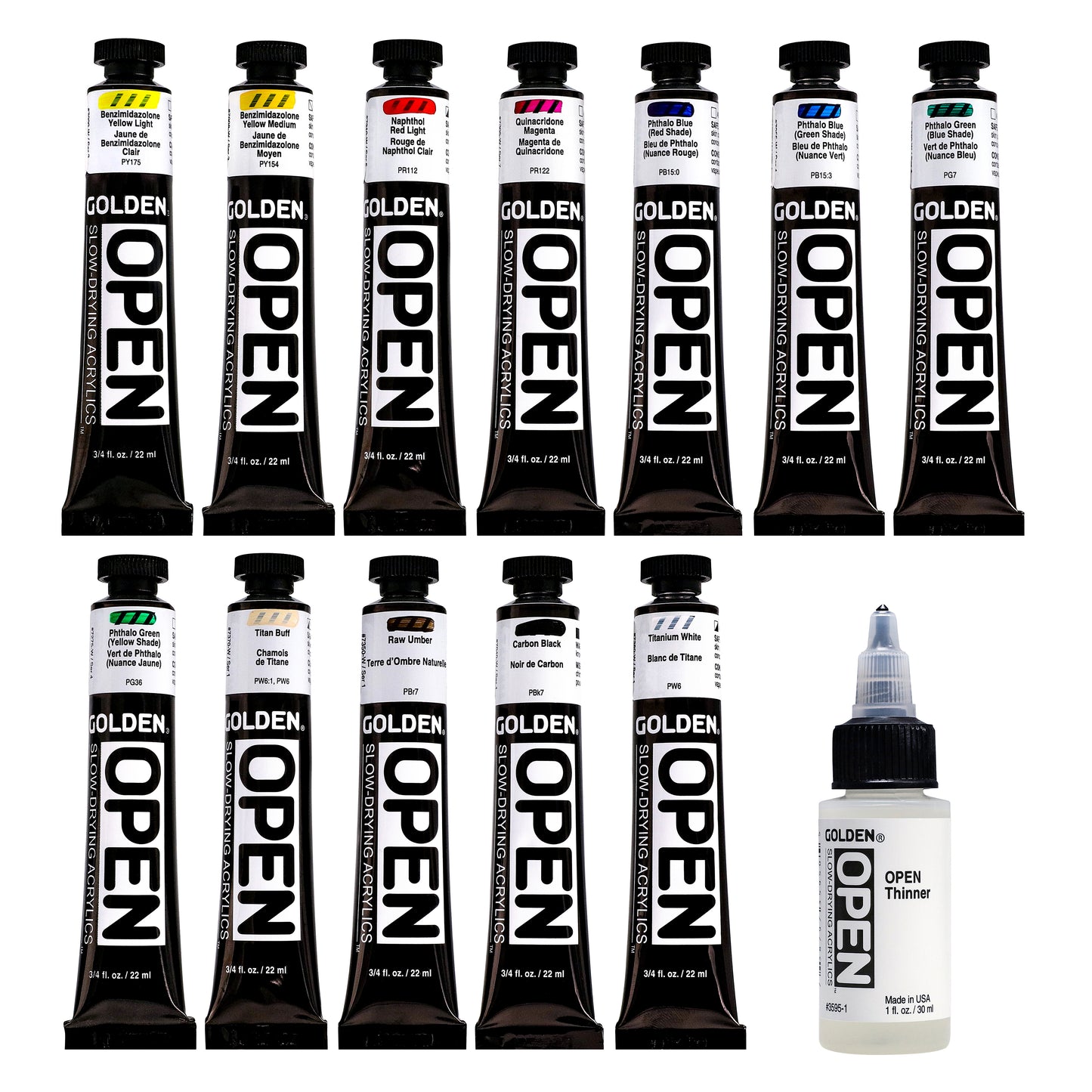 GOLDEN ACRYLIC PAINT OPEN Mixing Set