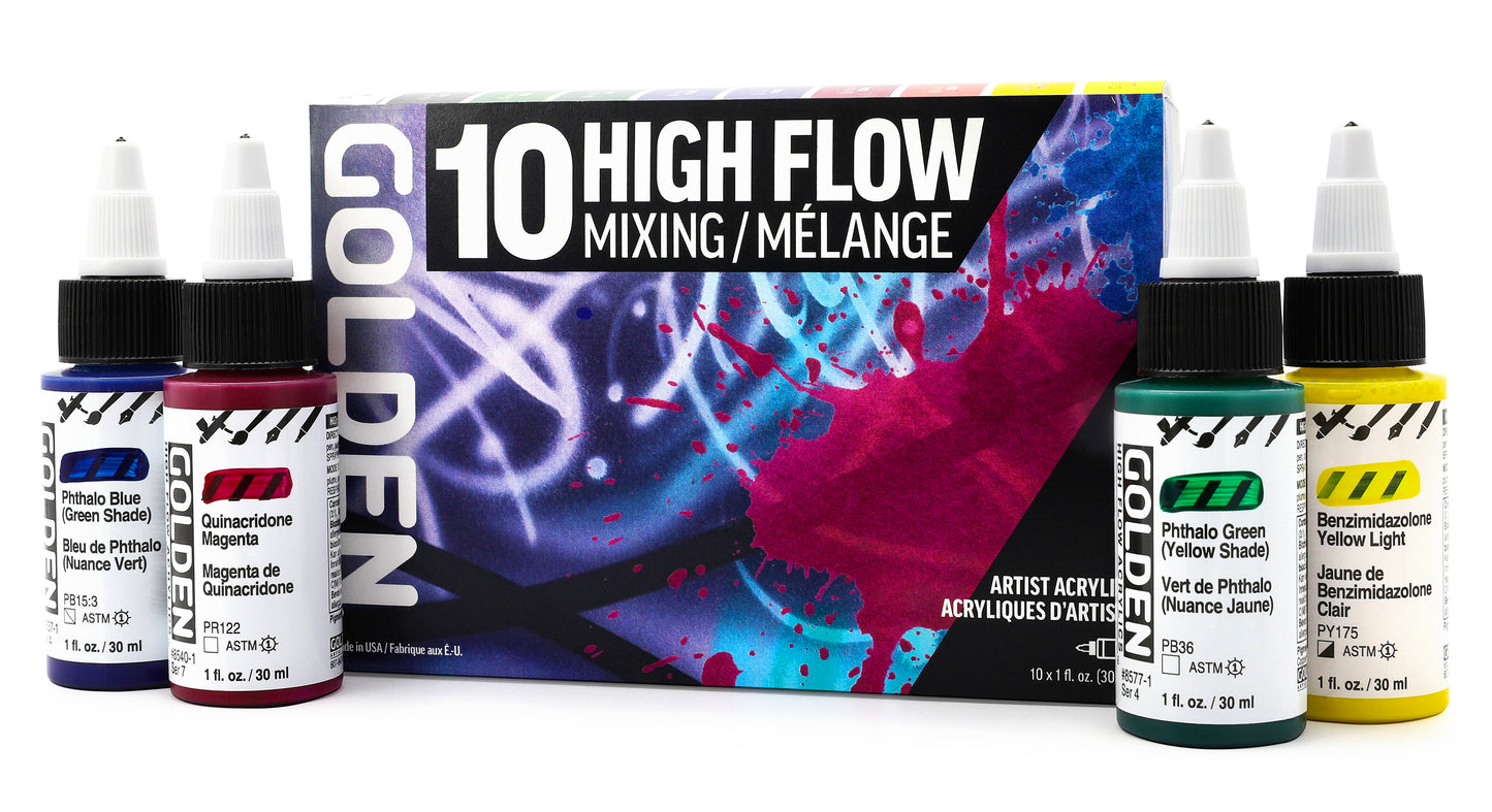 GOLDEN ACRYLIC PAINT High Flow Mixing Set