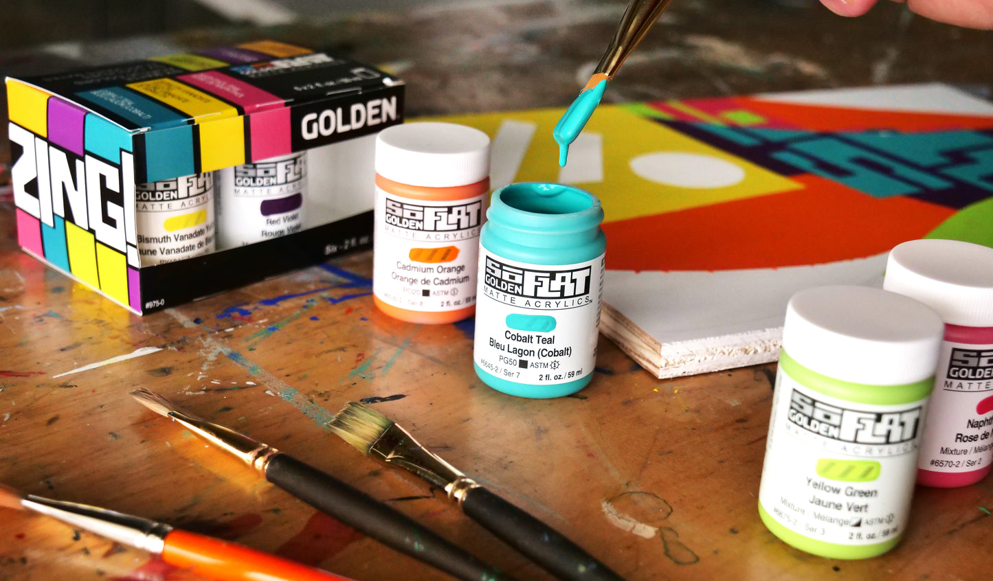GOLDEN ACRYLIC SET SoFlat Zing Set