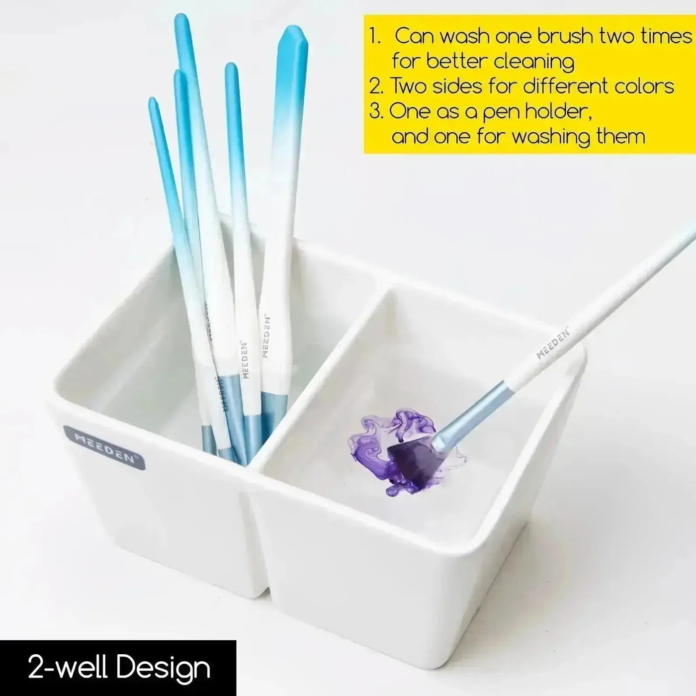 Watercolor Ceramic Brush Wash Bowl