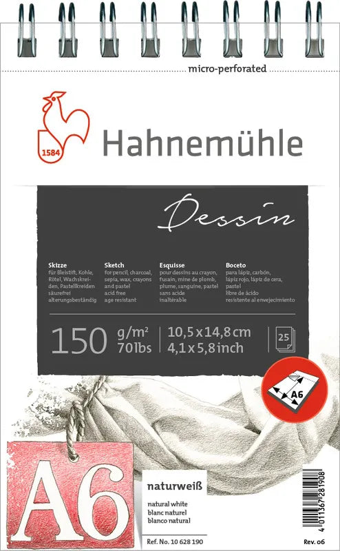 Dessin 150 gsm - spiral bounded 25 Sheets