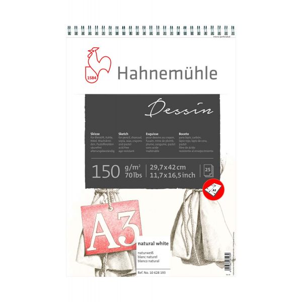 Dessin 150 gsm - spiral bounded 25 Sheets