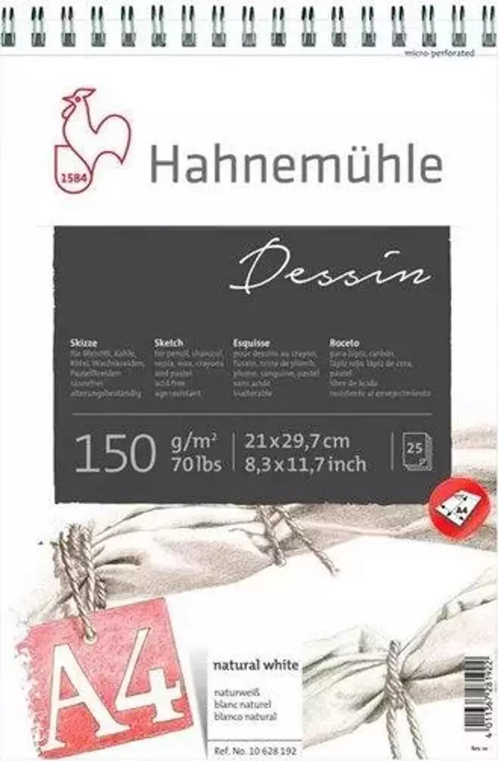 Dessin 150 gsm - spiral bounded 25 Sheets