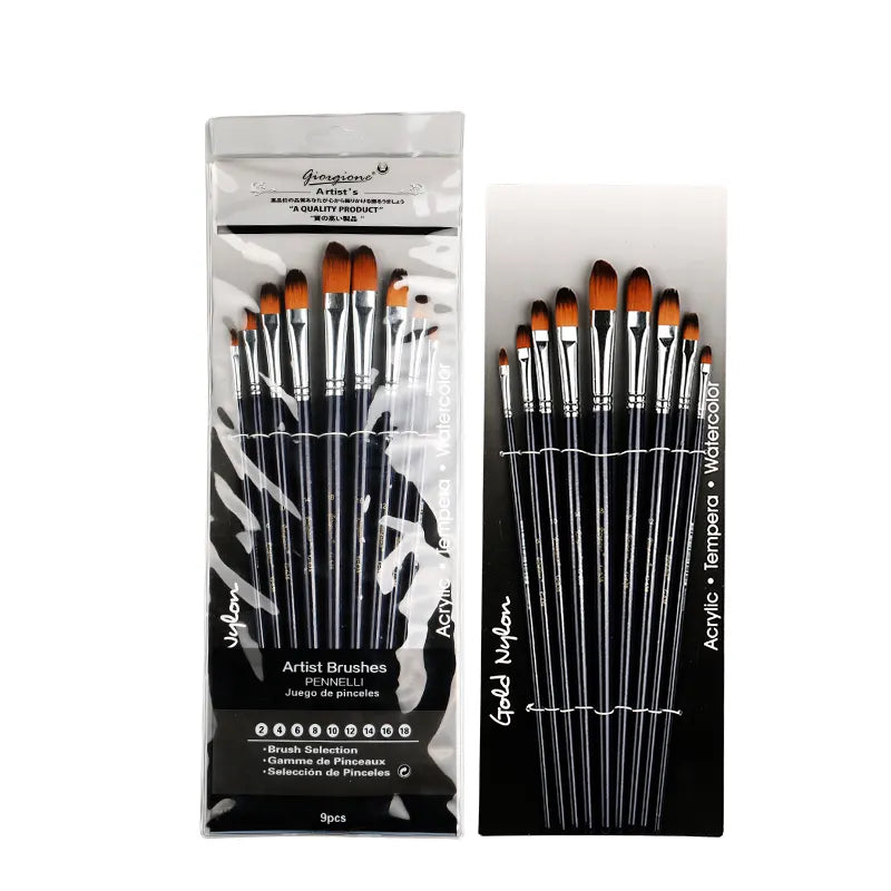 Giorgione Filbert Shape Long Handle Paintbrush Set