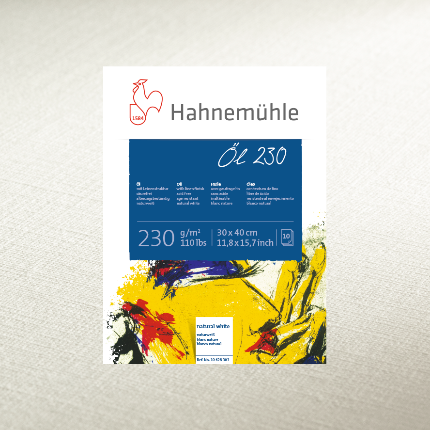 HAHNEMUHLE Oil Paint Paper Pad canvas Texture 230gsm 10 sheets