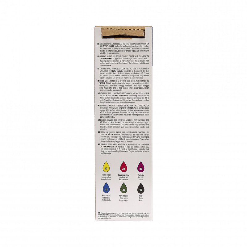 Light fabrics paint set - Setacolor Tissus Clairs