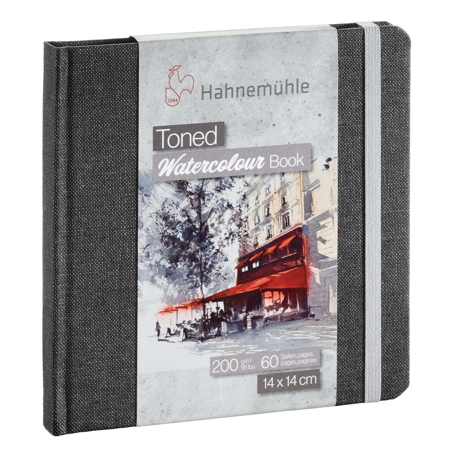 HAHNEMUHLE Toned Watercolour Book 200 gsm fine grained surface 60 Pages - grey and beige