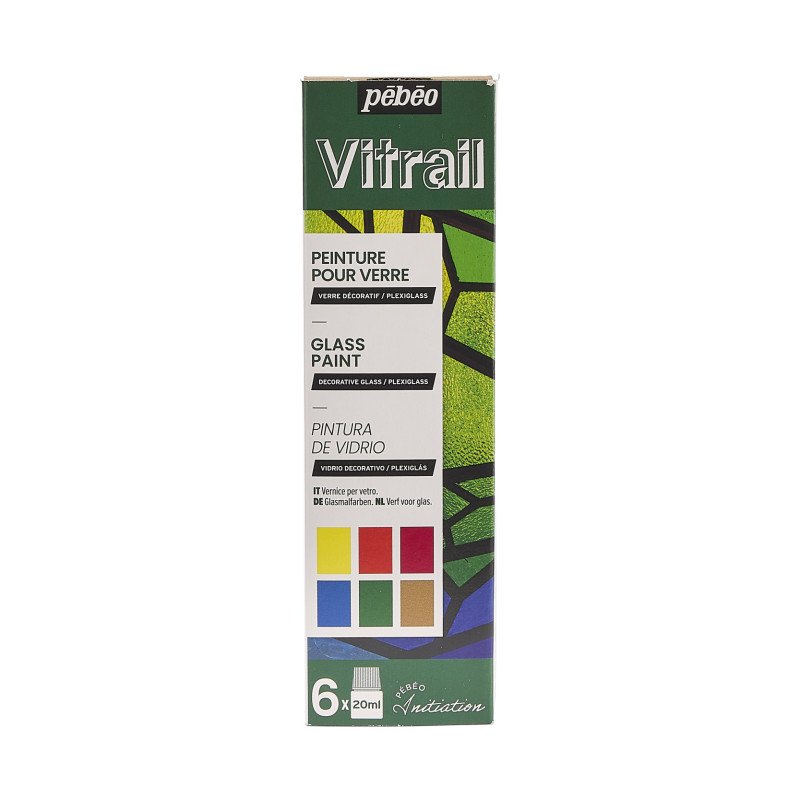 Solvent-based glass paint set - Vitrail TRANSPERANT COLORS