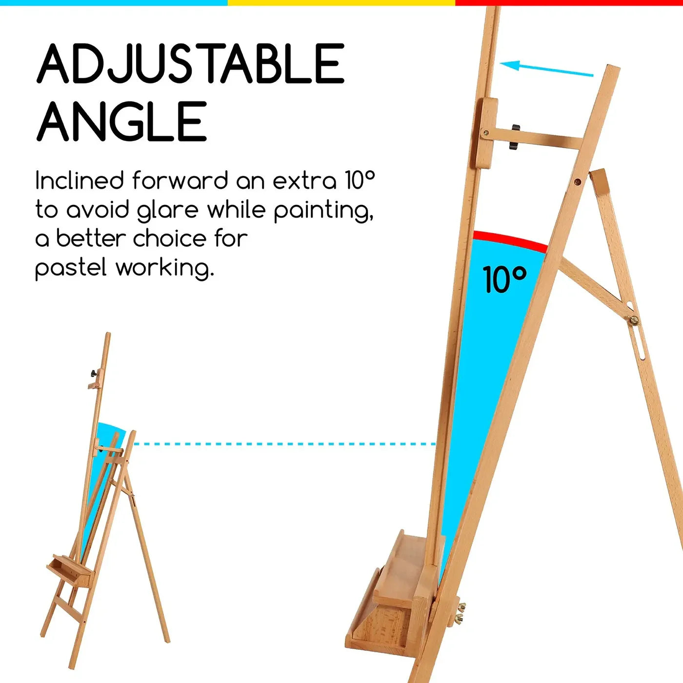 MEEDEN Large A-Frame Adjustable Artist Easel Stand-W09B
