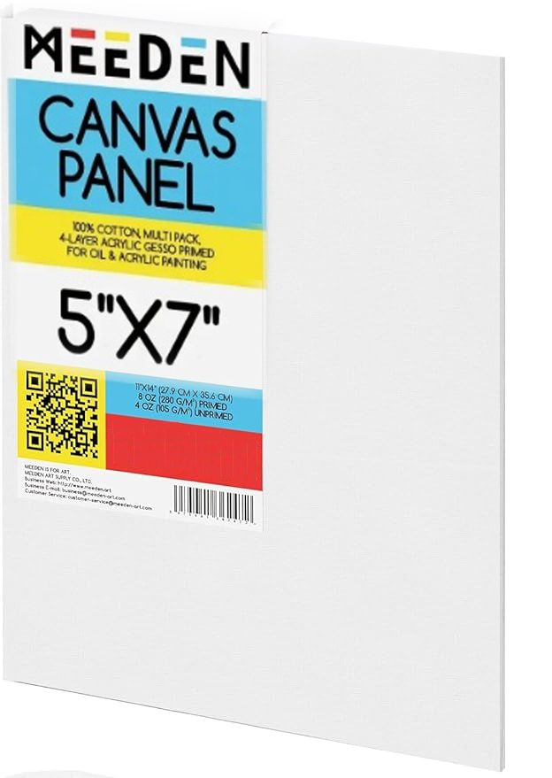 Meeden Canvas Panel 100% Cotton Canvas Gesso Primed Acid Free