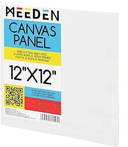 Meeden Canvas Panel 100% Cotton Canvas Gesso Primed Acid Free