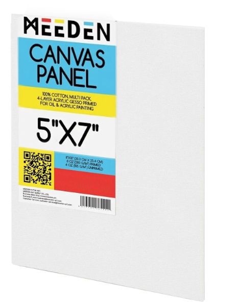 Meeden Canvas Panel 100% Cotton Canvas Gesso Primed Acid Free