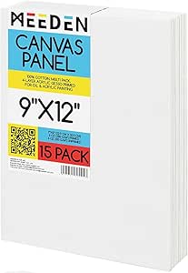 Meeden Canvas Panel 100% Cotton Canvas Gesso Primed Acid Free