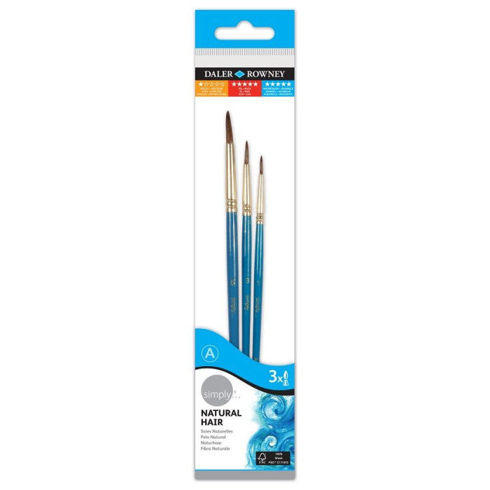 Simply Watercolor Brush Sets, Natural Hair