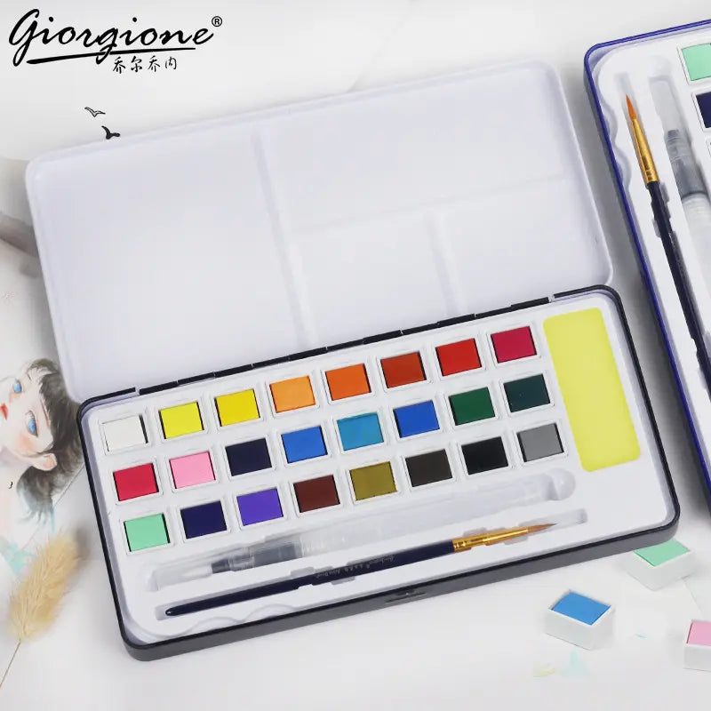 Giorgione High Quality Water Color Paint Set Metal Box 36col